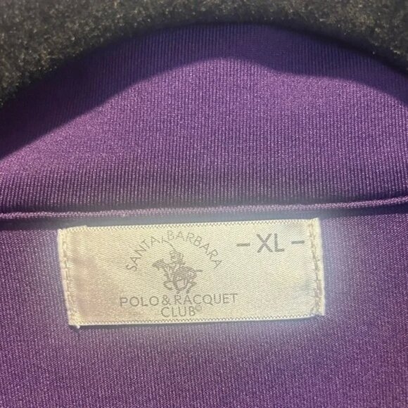 SANTA BARBARA Polo&Racquet Club official top, full front zip, short sleeve, plum - Picture 2 of 9